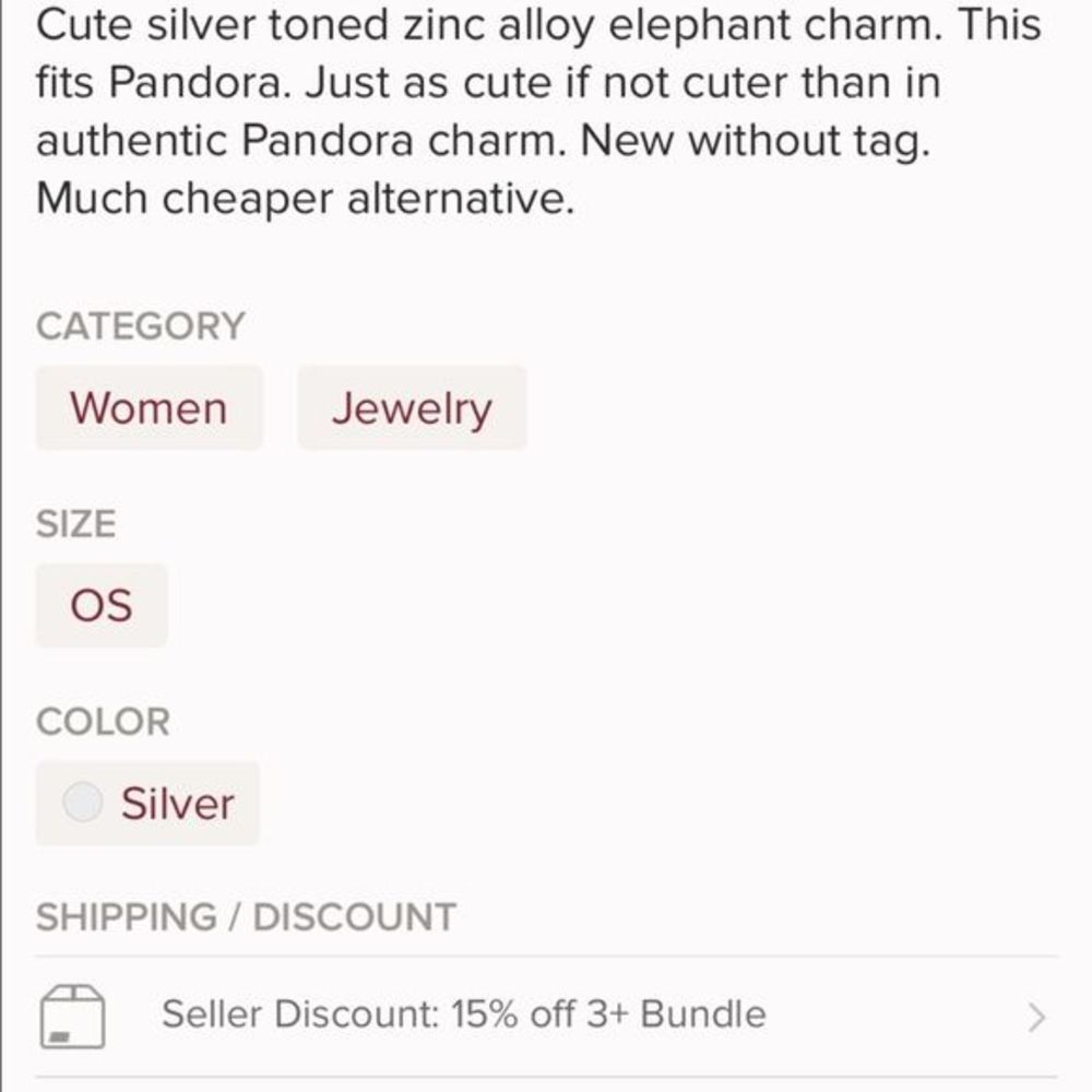 Elephant charm  - Picture 4 of 4
